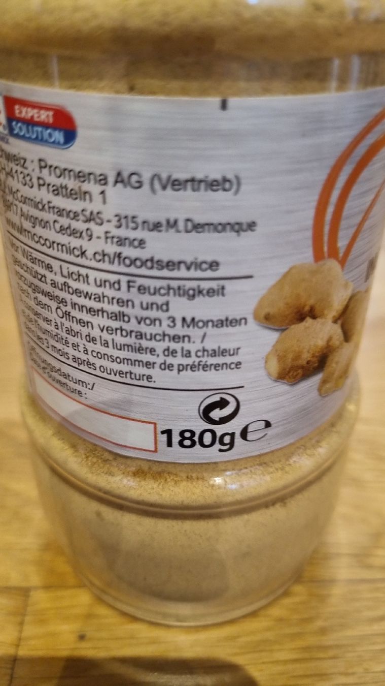 Cibi & Specialità: McCormick Ingwer gemahlen (180g) – Nuovo (secondo la descrizione) da Adliswil venduto da Hortulano 2