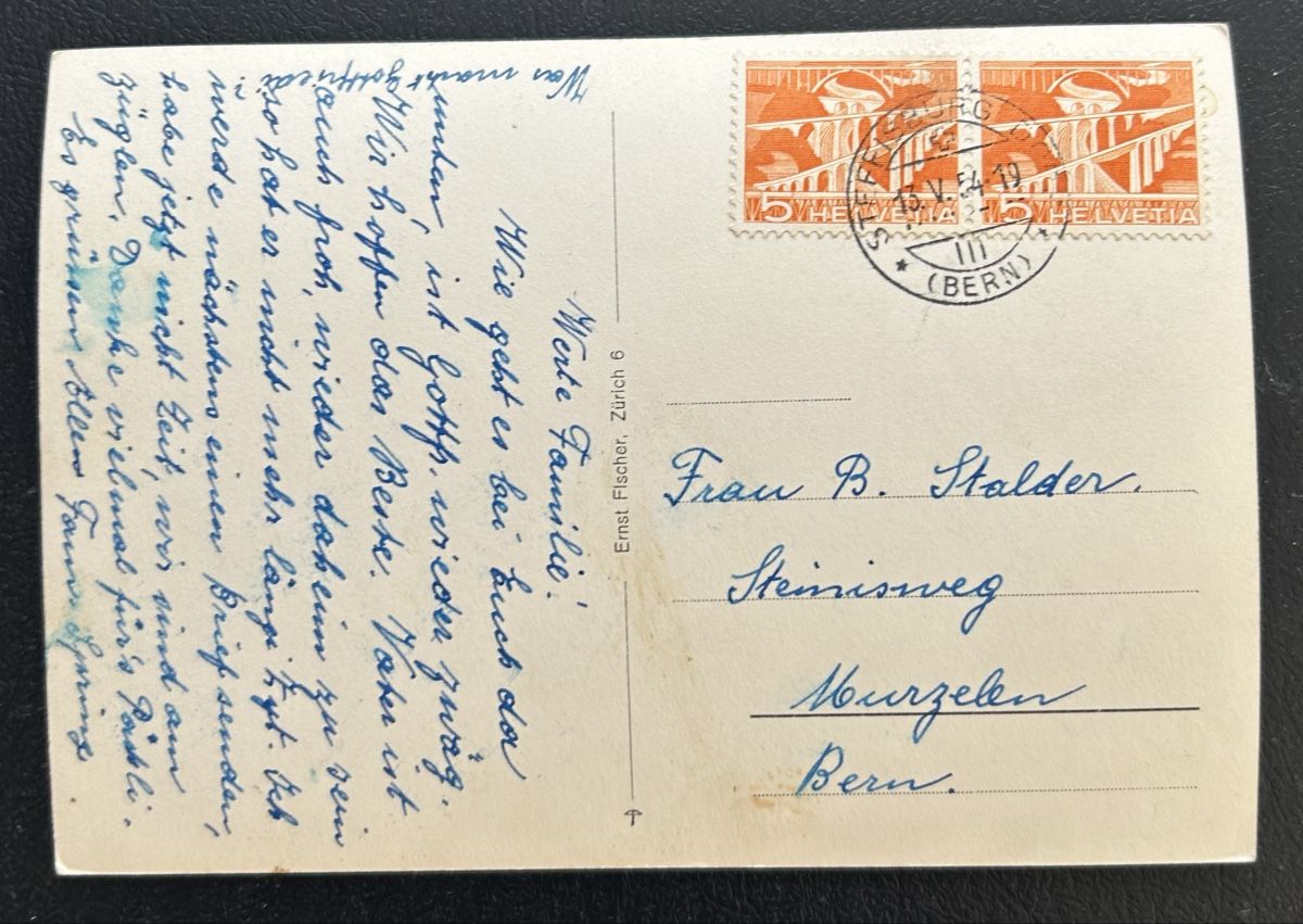 Cartoline postali: Fellers Bündner Oberland  – Usato da Horw venduto da Tellbub 1