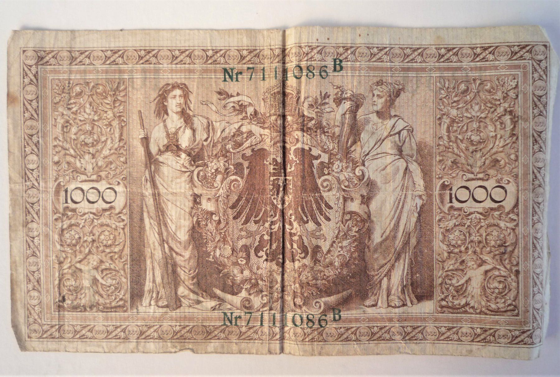Banconote: 1000 Mark Reichsbanknote – Usato da Rafz venduto da Sonnenblume305 1