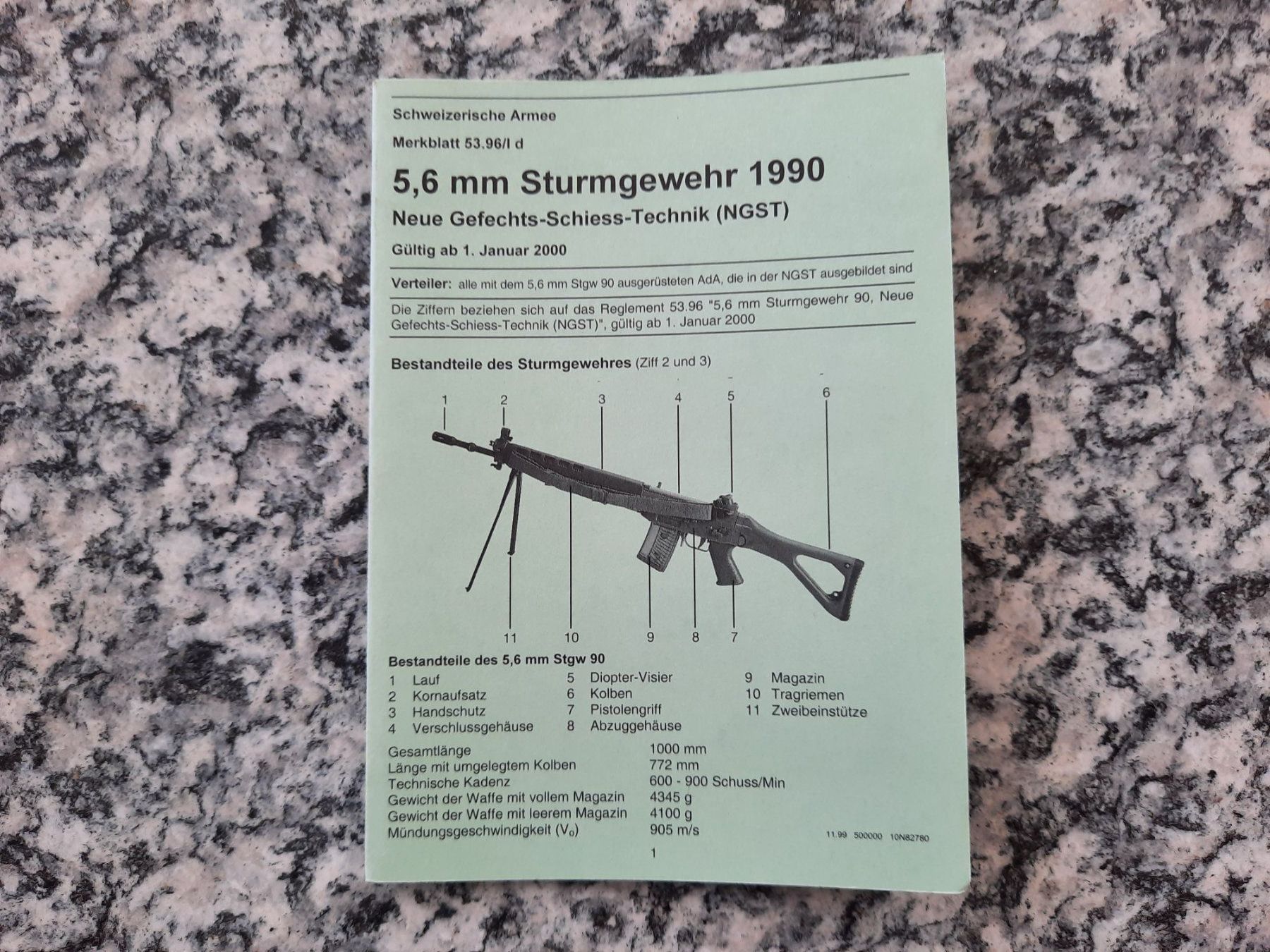 Libri: 5,6 mm Sturmgewehr 1990 – Usato da Ruswil venduto da Sammlergeist