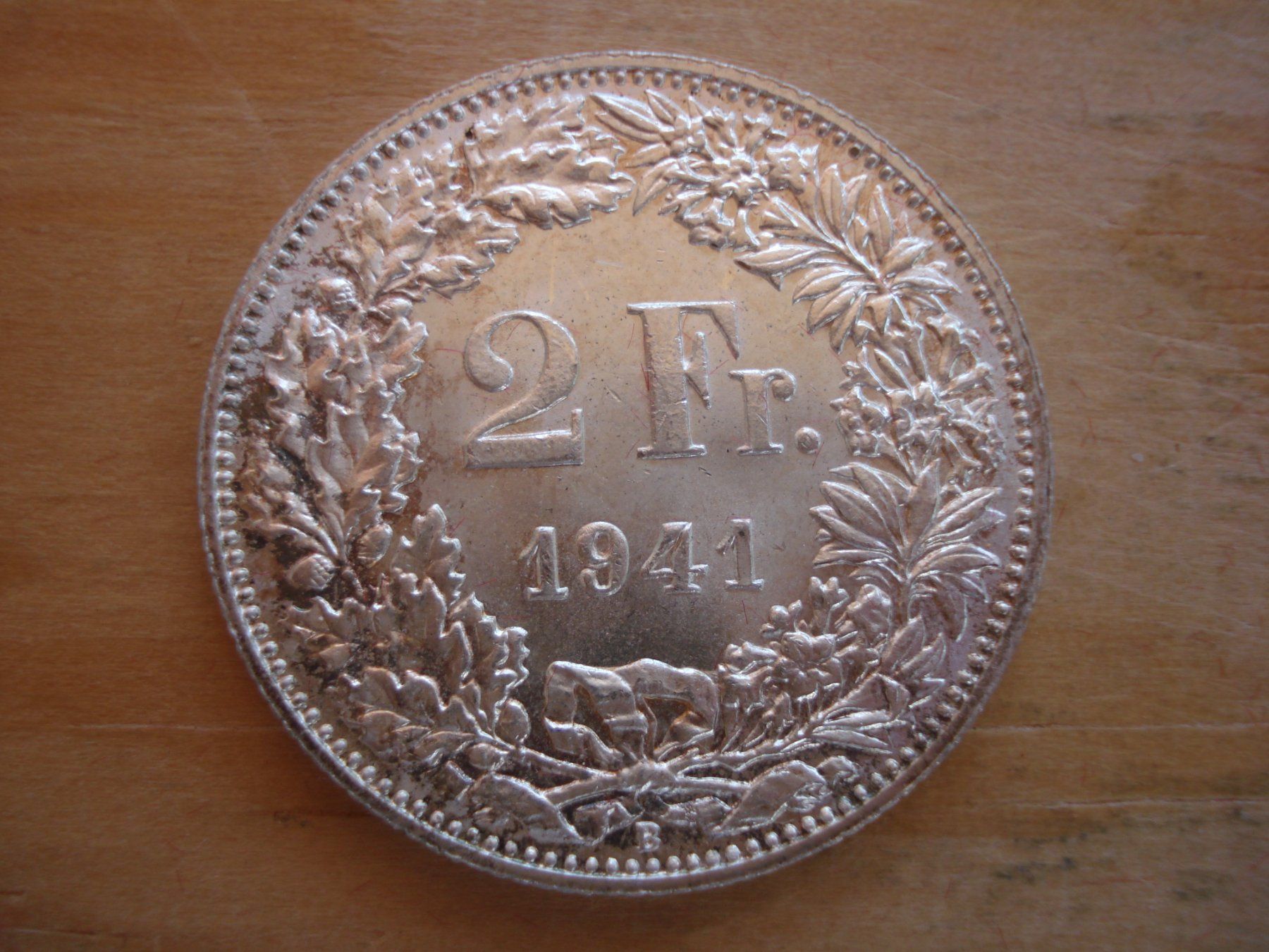 Alle Münzen: (C1) 2 Franken 1941 STGL – Gebraucht aus Erlach von Net-Coins