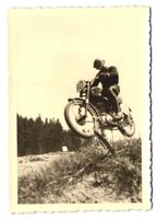 6 Fotografien Motorrad Rennen, BSA Motor