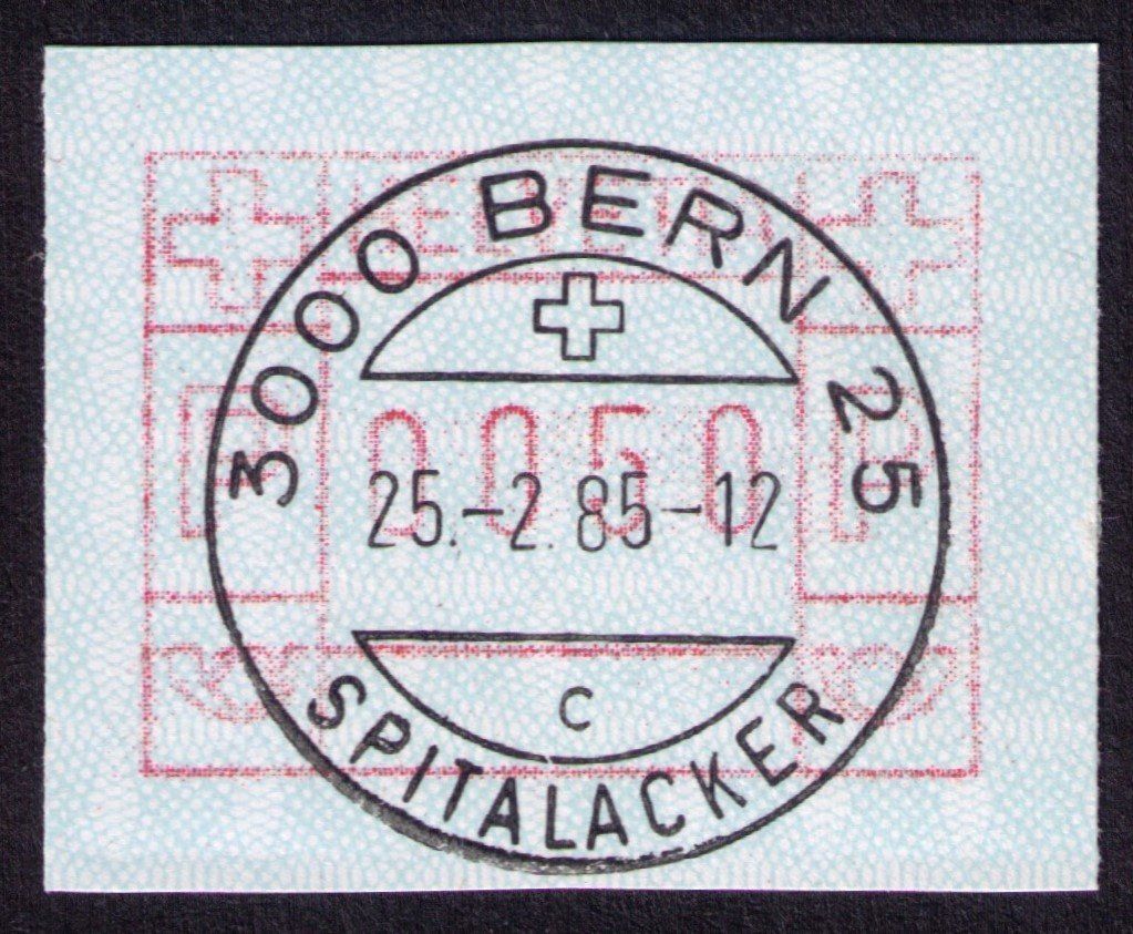 Tutti i francobolli: ATM 7(7lllb)_MISCHTYP 2_ET_FD 25.2.85 BERN 25 SPITALACKER ! – Usato da Marthalen venduto da Ch_quality 2