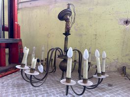coole, alte, messing Kronleuchte