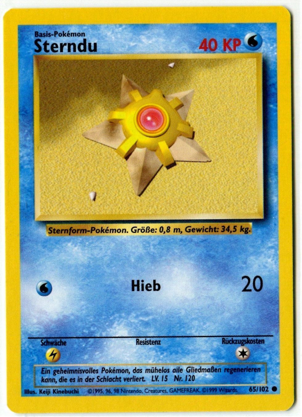Pokémon Sammelbilder & Trading cards: Sterndu Basis Set 65/102 Deutsch – Neu (gemäss Beschreibung) aus Dornach von Deco89