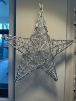 Set aus 2 Weihnachtssterne - silber - 2 Grössen - Zauber