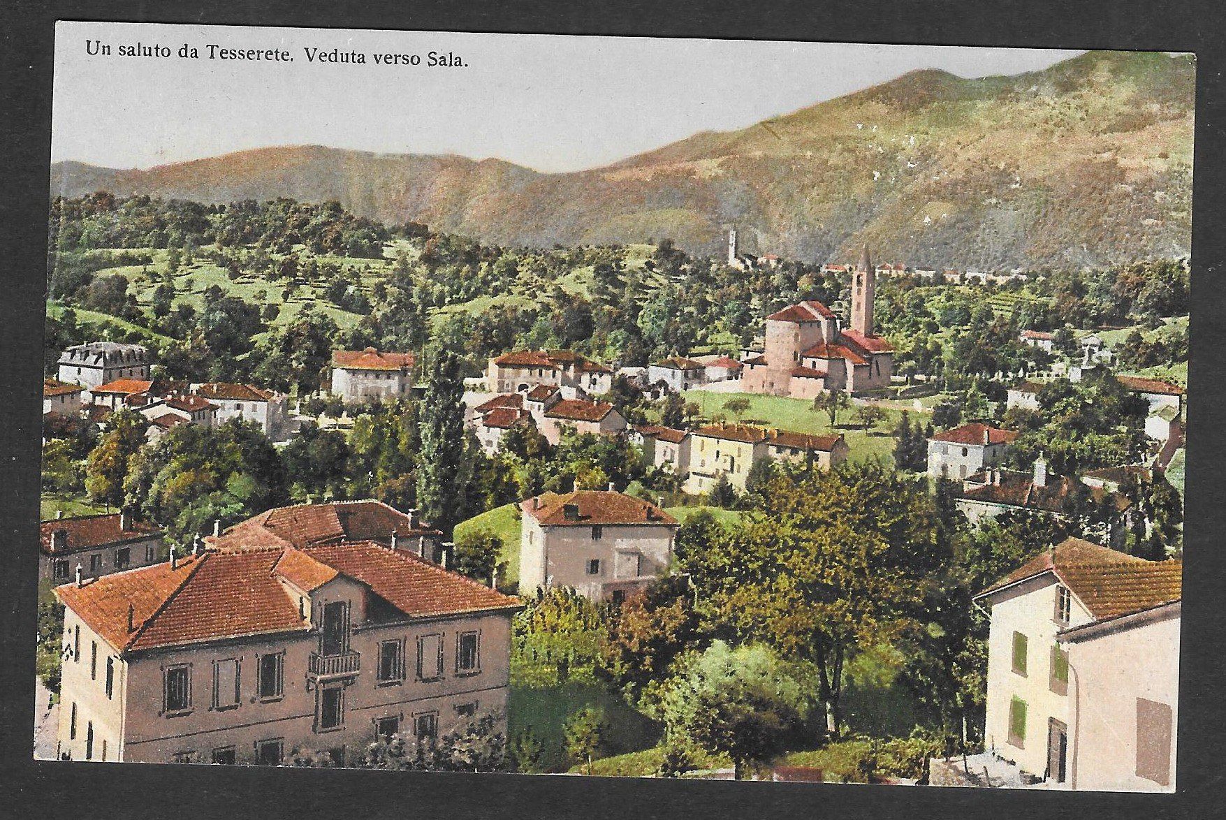 Cartoline postali: Tesserete veduta verso Sala – Usato da Olten venduto da clotaldi