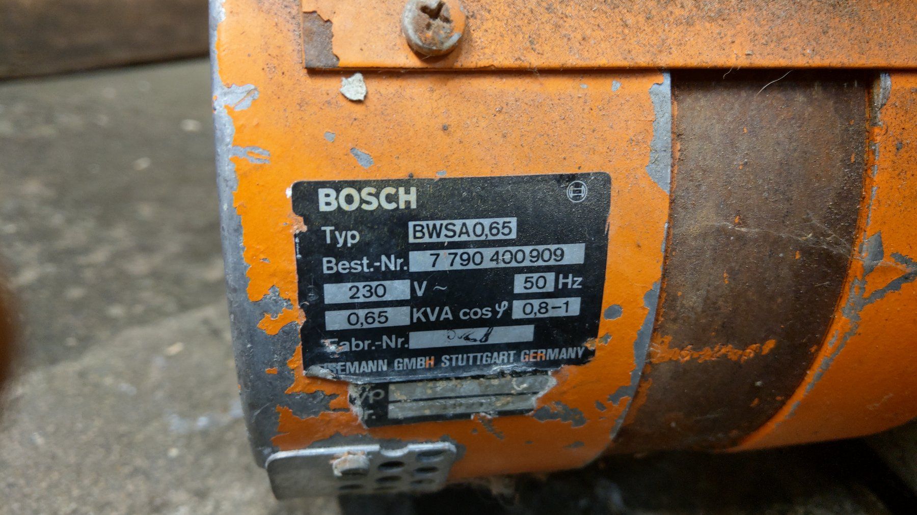 Bosch Generatori di corrente: Generator Bosch BWSA 0.65kVA – Usato da Bern venduto da ksliqbe 4