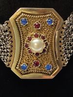 Antiker Trachtenschmuck, Kropfkette, massiv Silber 19.Jh.
