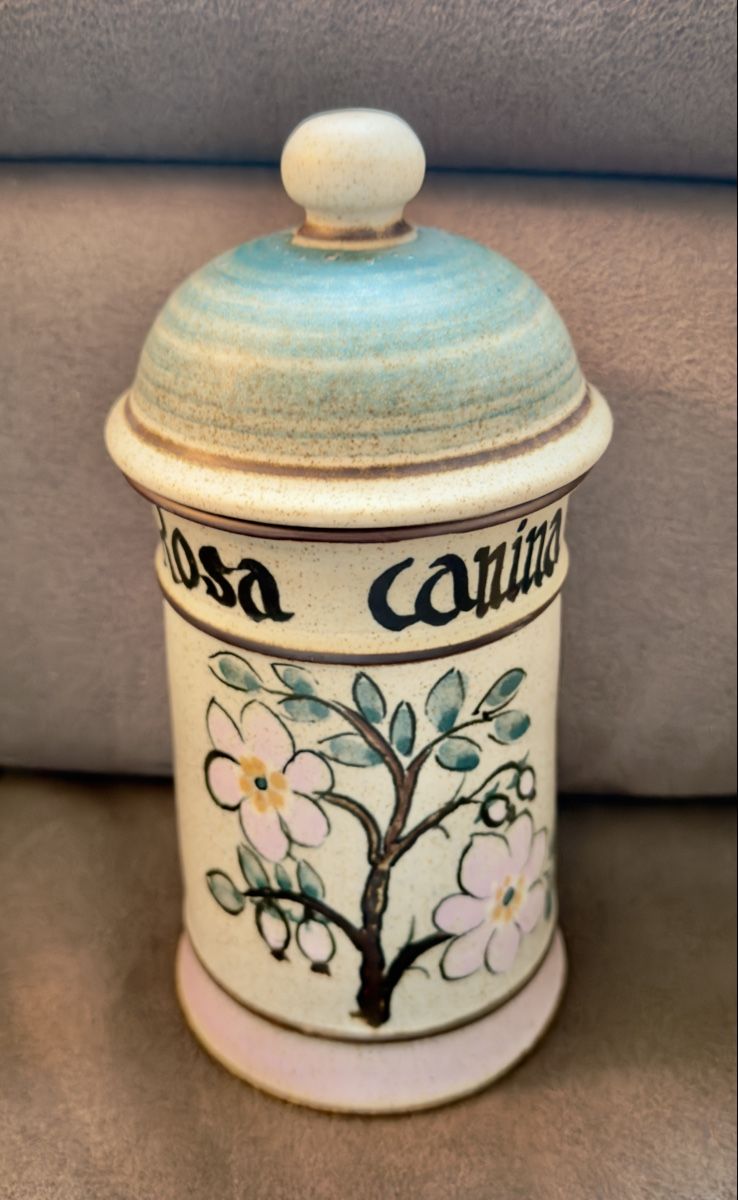 Pentole: Apothekerdose /Topf Keramik "Rosa Canina" – Usato da Widnau venduto da kustercarmen 6