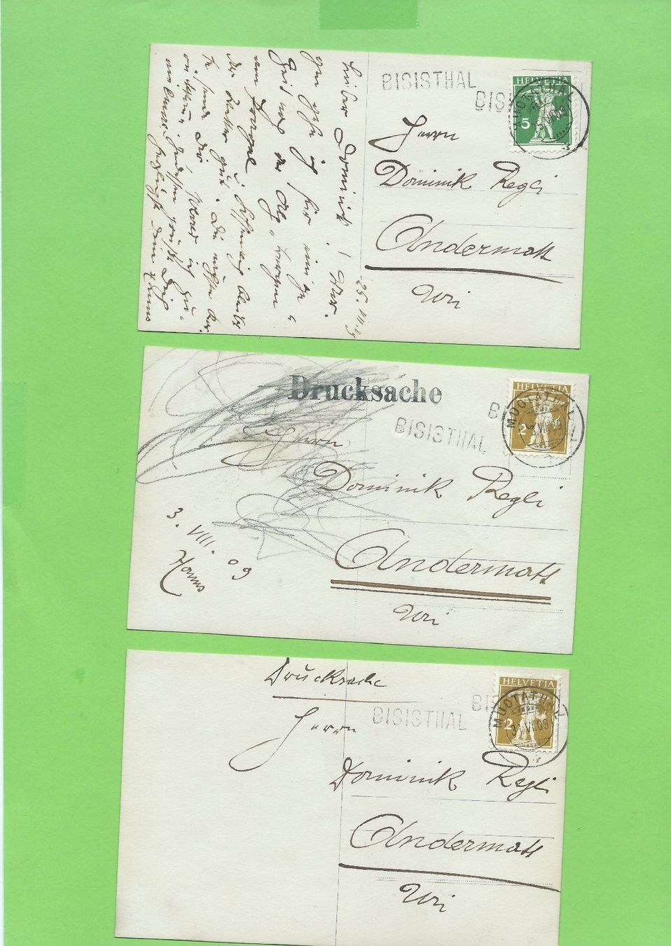 Cartoline postali: 7 Antike Postkarten "Der Trompeter von Säckingen" – Usato da Zürich venduto da t24_de 3