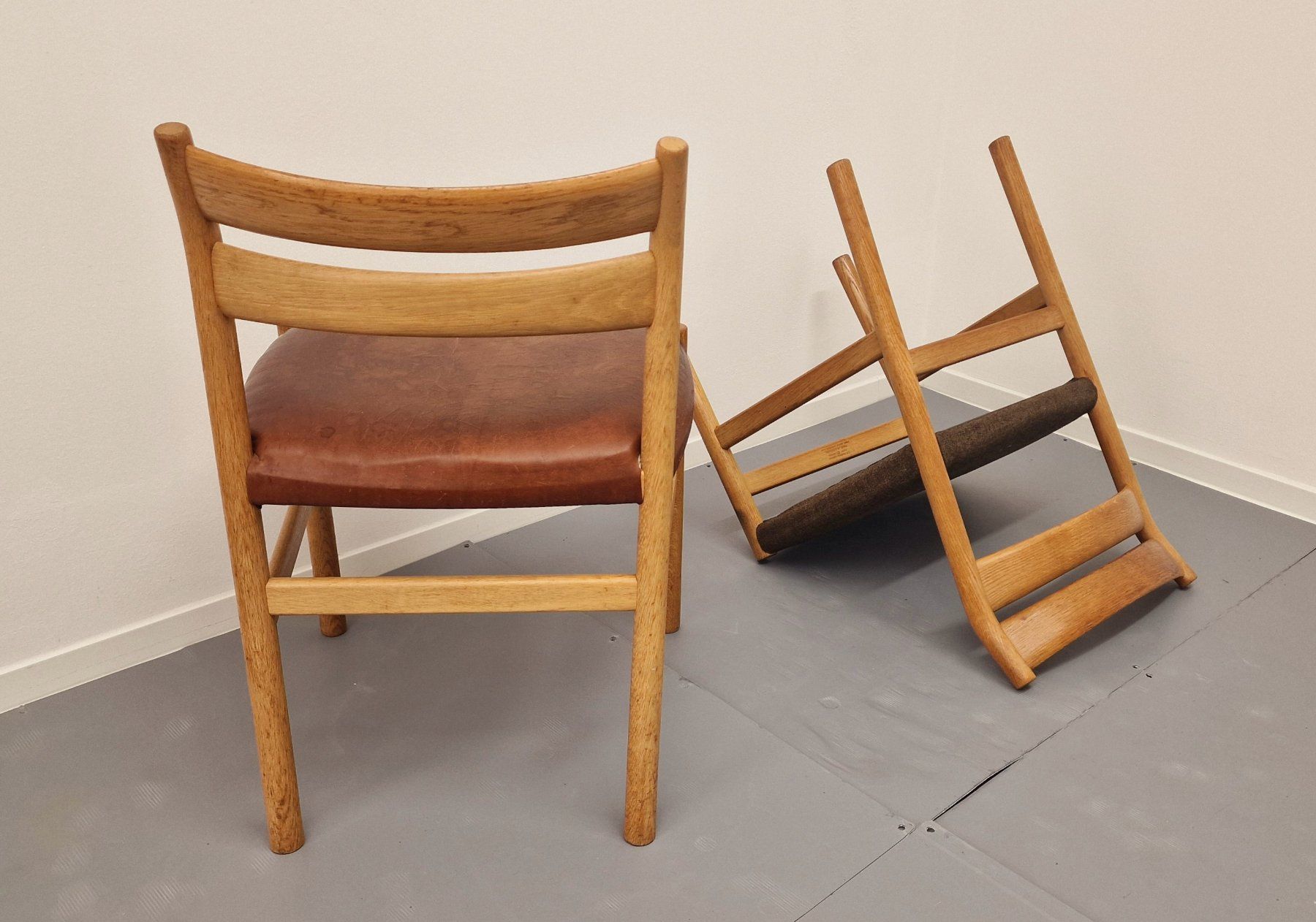 Sedie: Design, Børge Mogensen, 2 Stühle, C.M. Madsens, Eiche 60er – Usato da St.Gallen venduto da Yuzucitrus 7