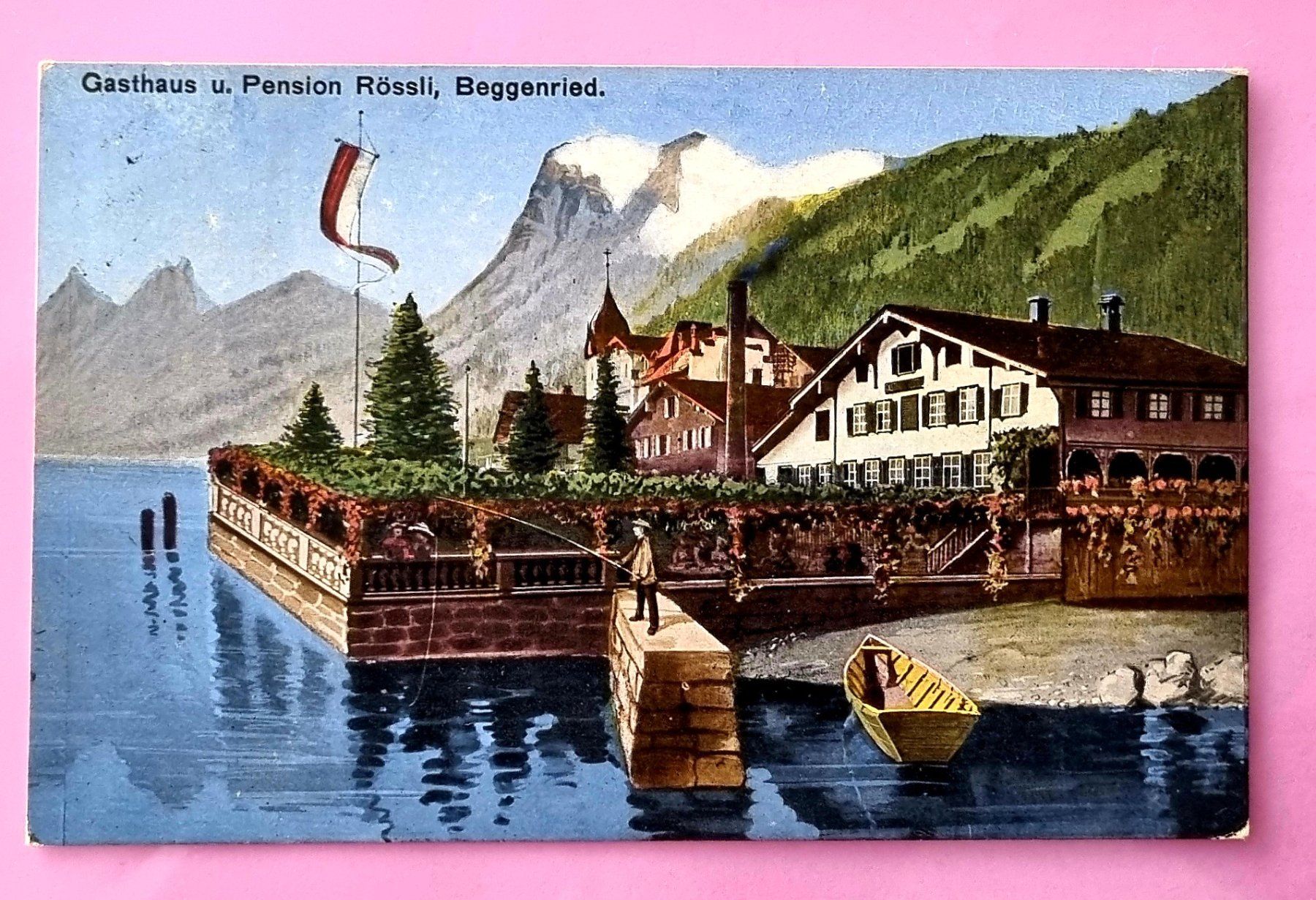 Ansichtskarten: Beckenried - Gasthaus Rössli - 1912 – Gebraucht aus Rothrist von RROENK
