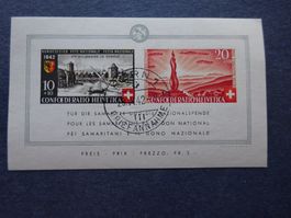 1942 Bundesfeierblock II gestempelt