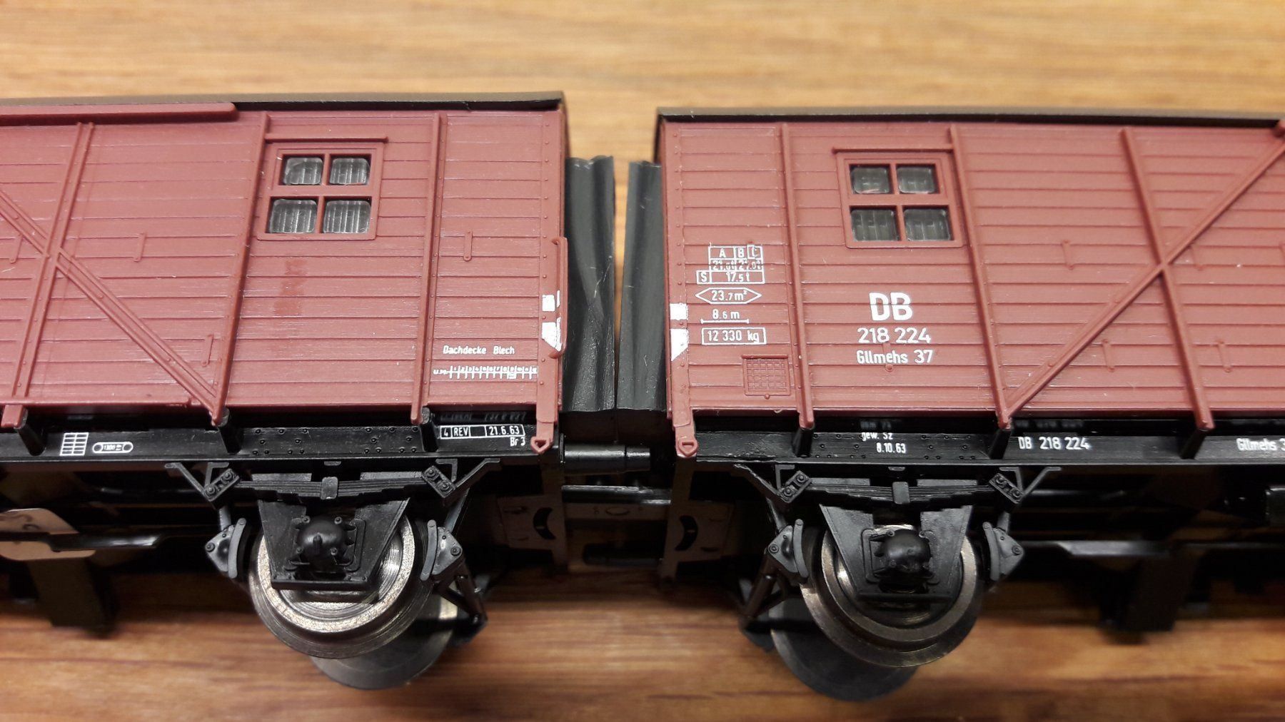 Modellini di ferrovie: Röwa ? HO DC : DB double-wagon couvert "Gllmehs" – Usato da Buttes venduto da Cafe2005 5