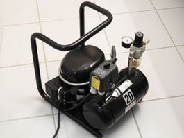 Airbrush Kompressor flüsterleise 6 Bar, 3 Liter.