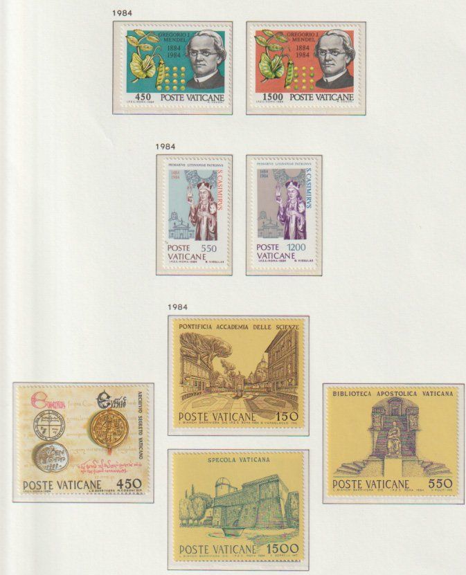Alle Briefmarken: Timbres Vatican année 1990 1988 1984 – Neu und originalverpackt aus Crans-Montana von kira56 1