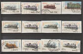 Espagne Locomotives 12 timbres (sur Fragment)