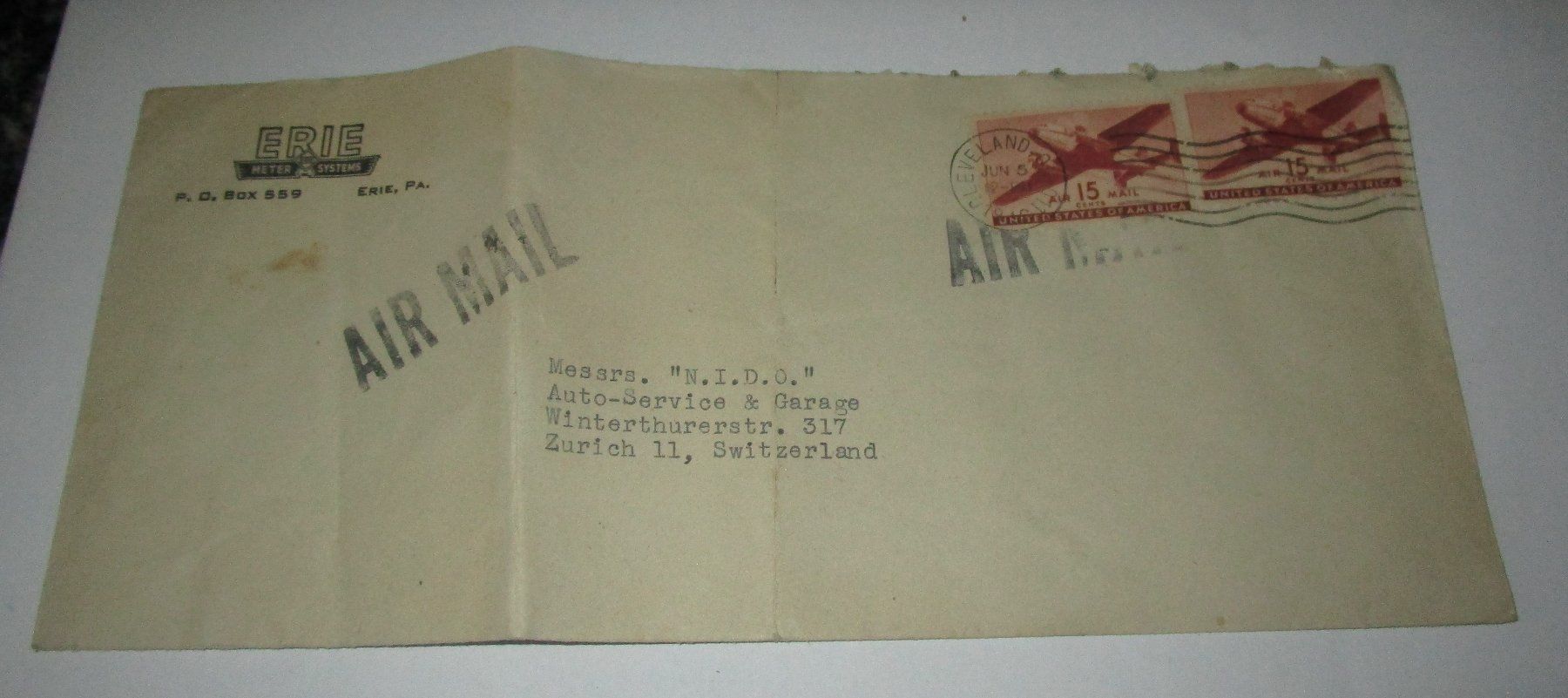 Tutti i francobolli: Air Mail Amerika – Usato da Wädenswil venduto da Freizeitspass11