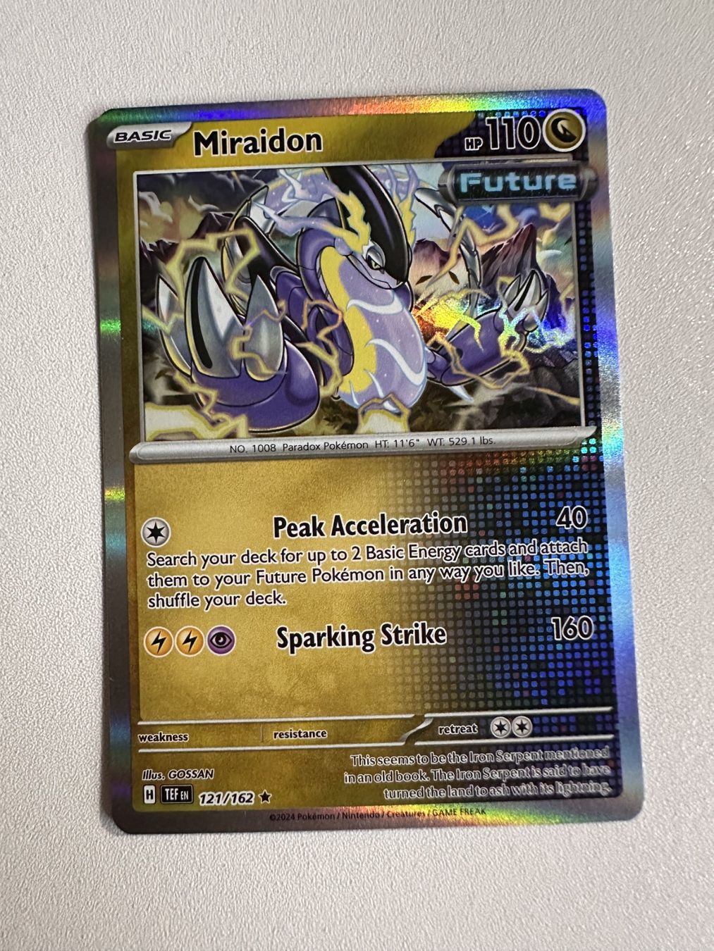 Pokémon Sammelbilder & Trading cards: Miraidon HOLO TEF 121/162 EN – Gebraucht aus Zürich von 05t_bwx2