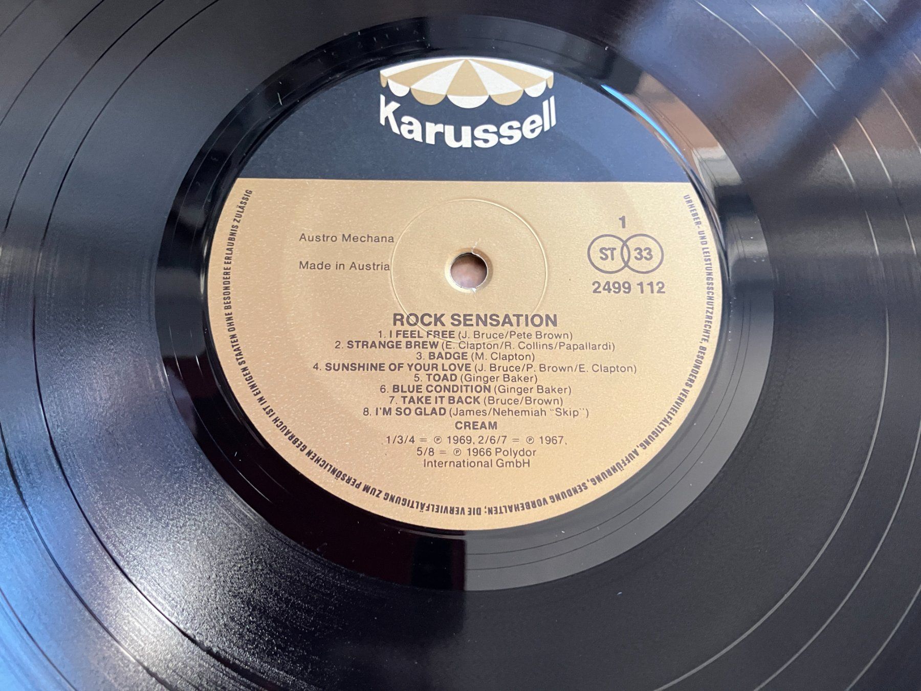 Dischi in vinile: Cream – Usato da Aarwangen venduto da Jukebox3 6