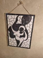 Scherenschnitt-Bild "Mutter mit Kind"