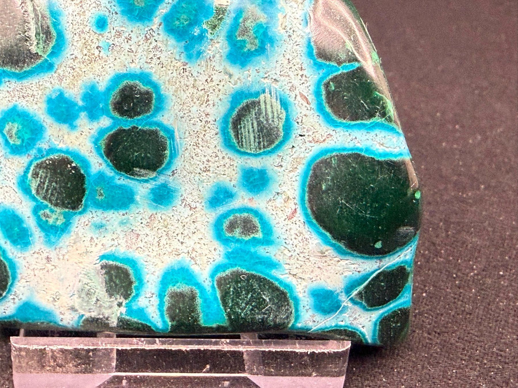 Minéraux & Lithothérapie: Malachit und Chrysocolla poliert – D'occasion à Schinznach Bad par Demerald 1