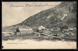 AK Gotthard, Hospiz mit Bergstrasse