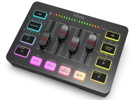 Streaming-4-Kanal-RGB-Gaming-Audiomixer mit XLR-Mikrofon
