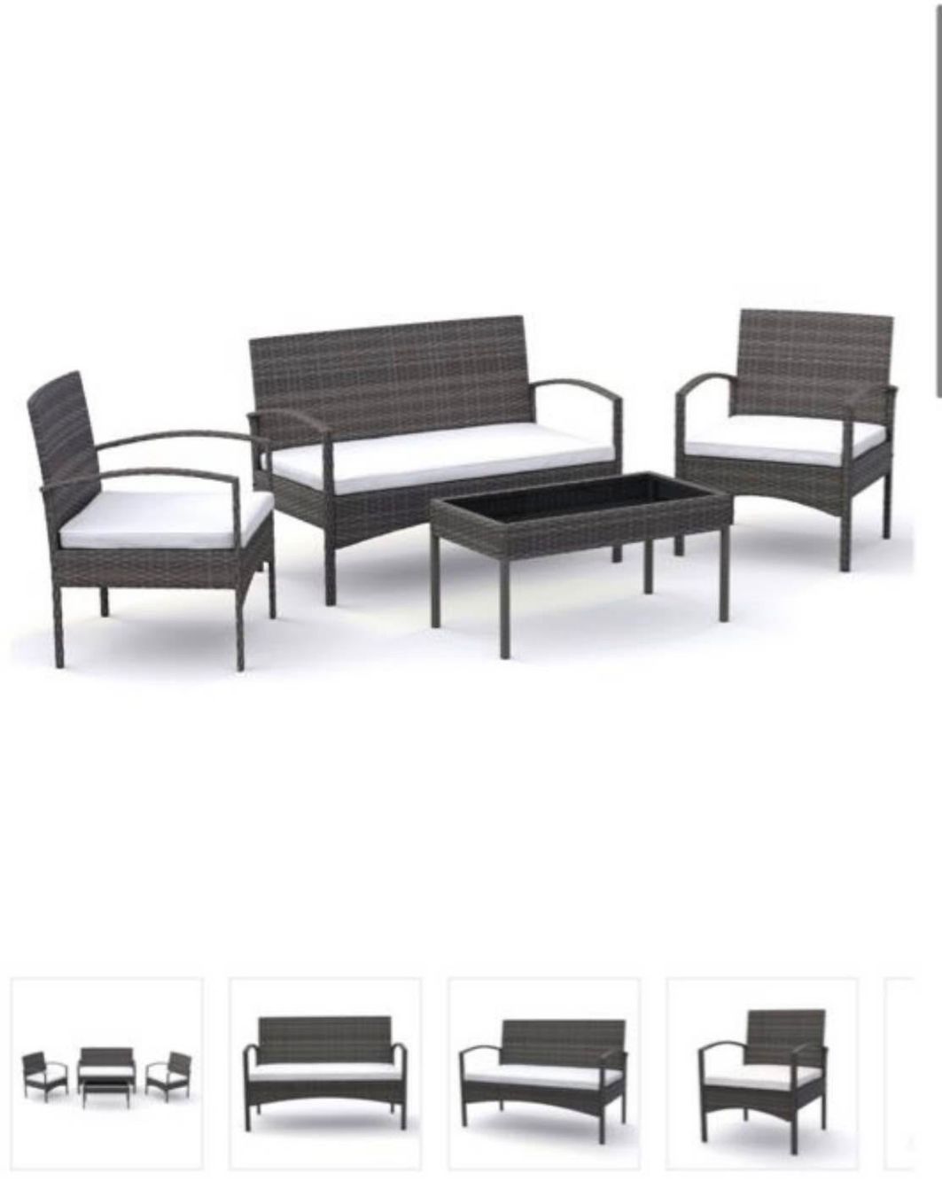 Set di tavolo e panche: Sommer Rattan Gartenmöbel-Set, – Usato da Basel venduto da ist_6xbn