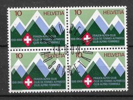 Timbres Suisse: 1968 Bloc de 4 N° 453 avec gomme