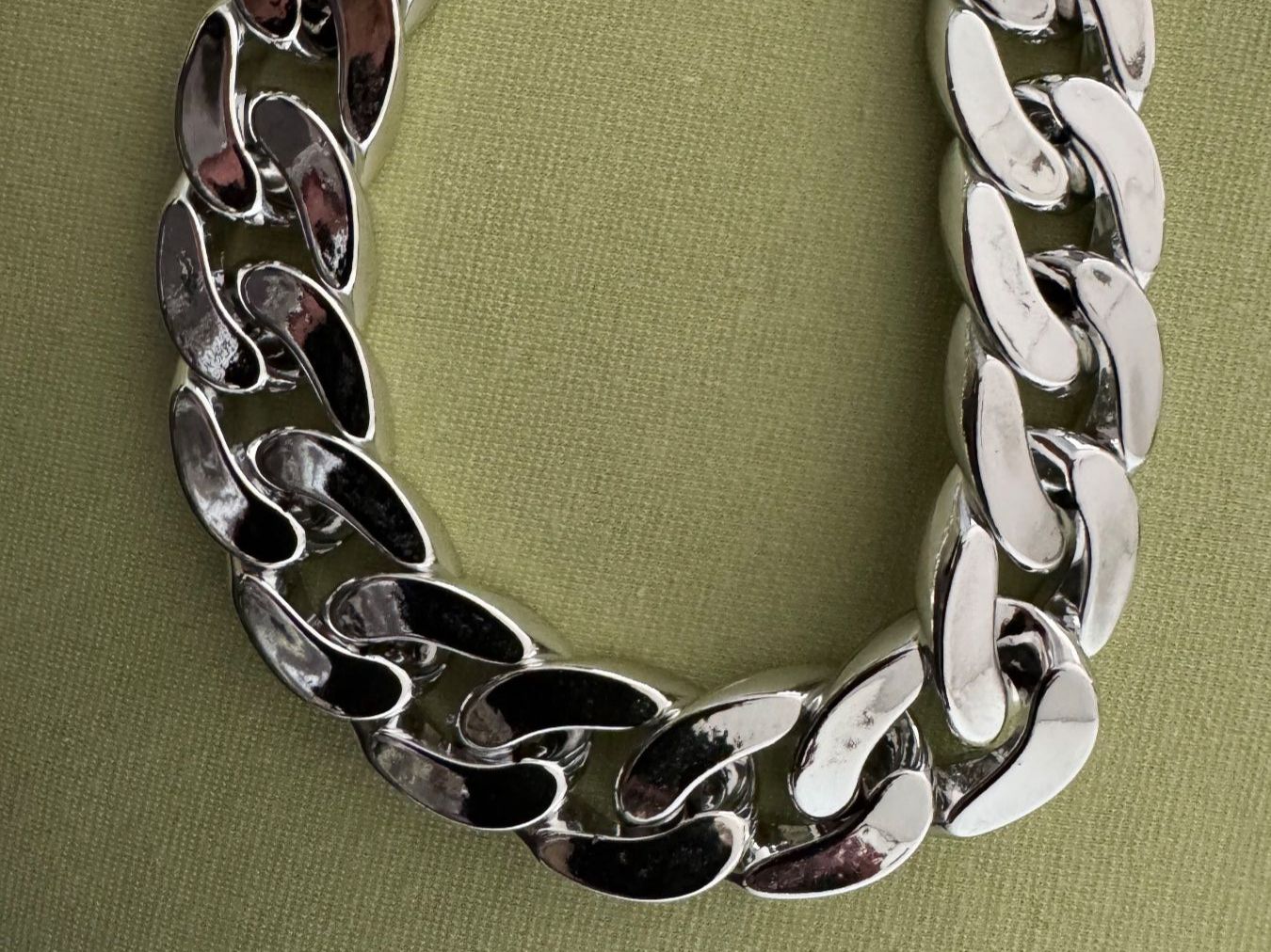 Catenine: Kette Silber Glanz Chunky Glieder Stil – Usato da Oberrohrdorf venduto da chilibiggi 1