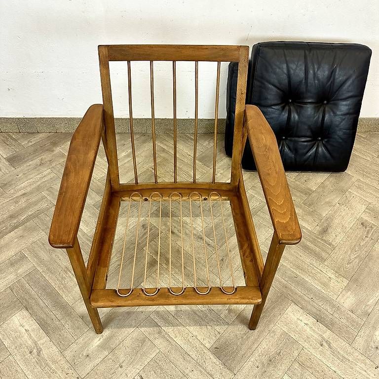 Poltrone: Mid Century leather Easy Chairs  – Usato da basel venduto da vintory.ch 8