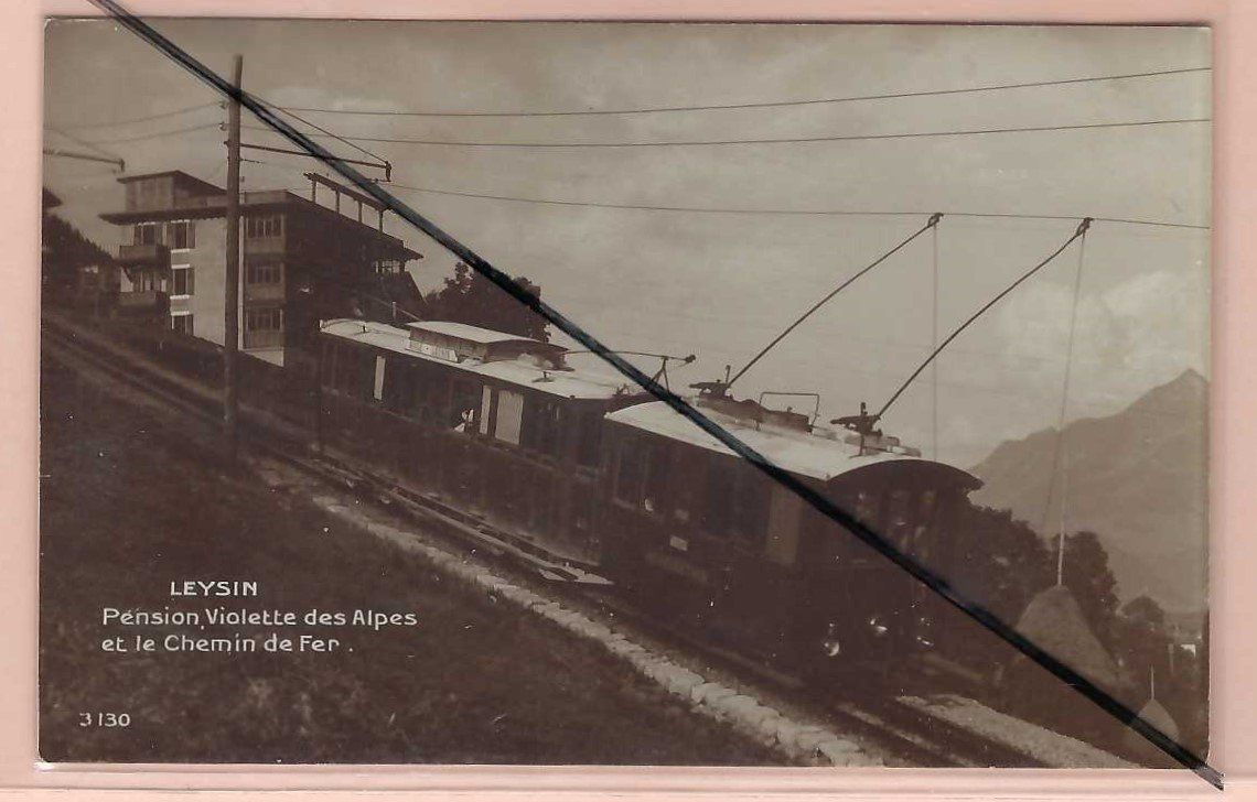 Ansichtskarten: Leysin. Chemin de Fer. Train. – Gebraucht aus Horw von SwissSteamMemories