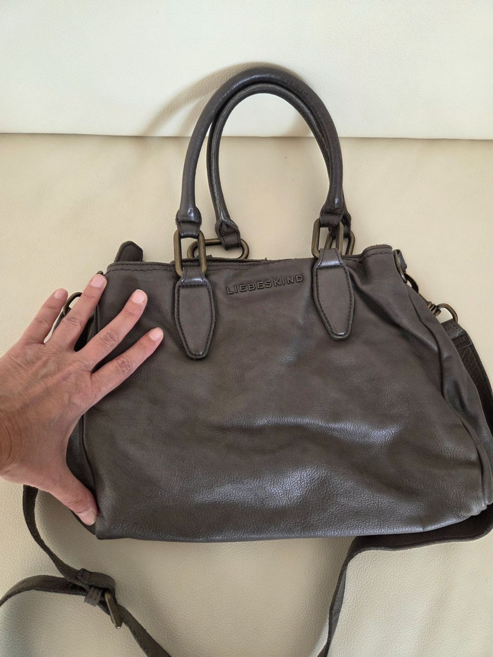 Liebeskind Borse da donna: Liebeskind Ledertasche mittelgrau – Usato da Oberkirch LU venduto da aimee2010 1