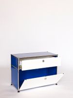 USM Haller Komode, enzianblau/weiss, Ausstellungsmodel
