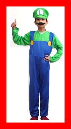 Luigi Fasnachtskostüm f. Kinder XL Nintendo Costume Switch