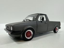 Volkswagen VW Caddy (MK1) 1:18 Custom, mattgrau, OVP, SOLIDO