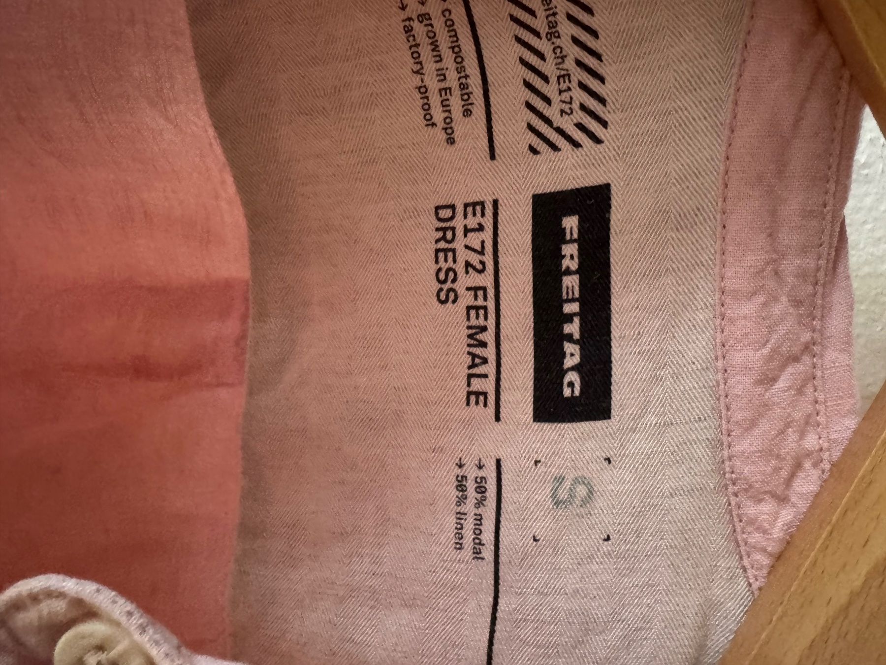 Freitag Vestiti: Freitag, Leinenkleid, rosa, S – Usato da Wädenswil venduto da Sandarina_90 1
