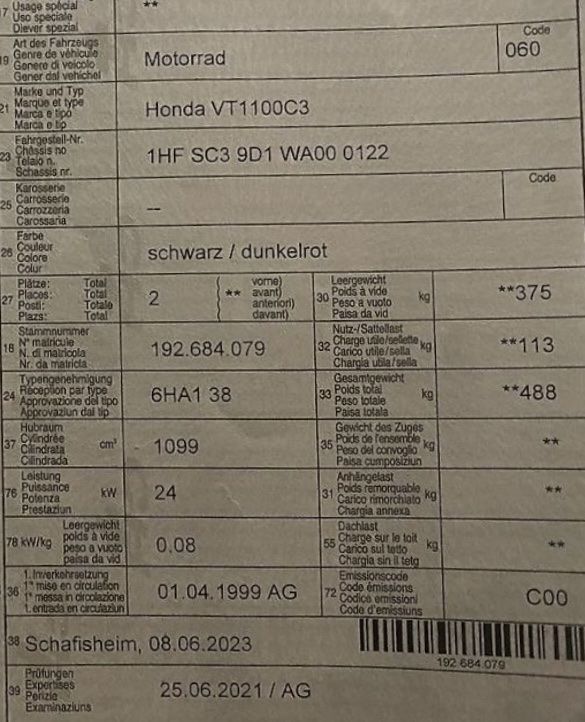 Honda Chopper: Honda VT 1100 C3 – Usato da Brüttisellen venduto da business_peter 4