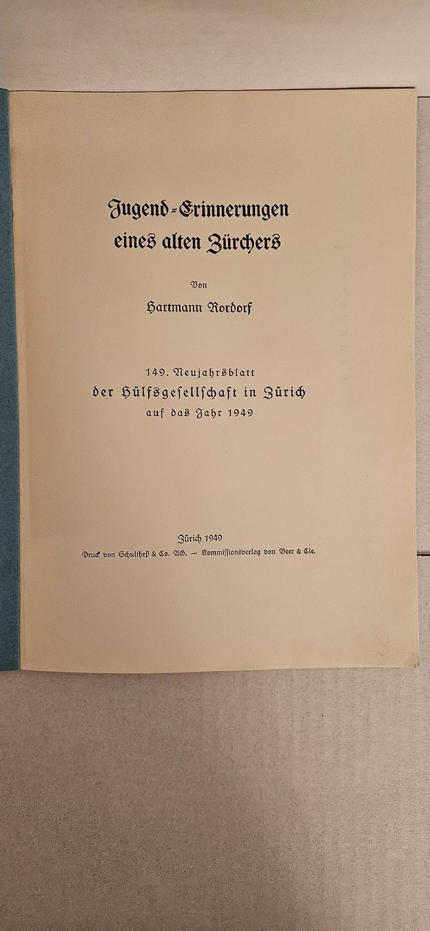 Libri: Jugend-Erinnerungen eines alten Zürichers – Usato da Wangen SZ venduto da Auction-Sea 1