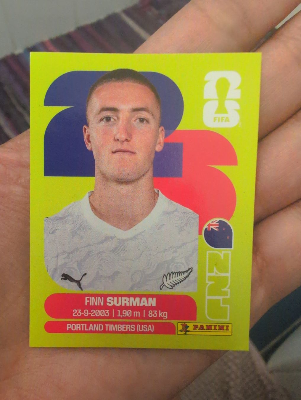 Panini Sammelbilder & Trading cards: Fin Surman NZL – Neu und originalverpackt aus Lausanne von KarolyneBaiao
