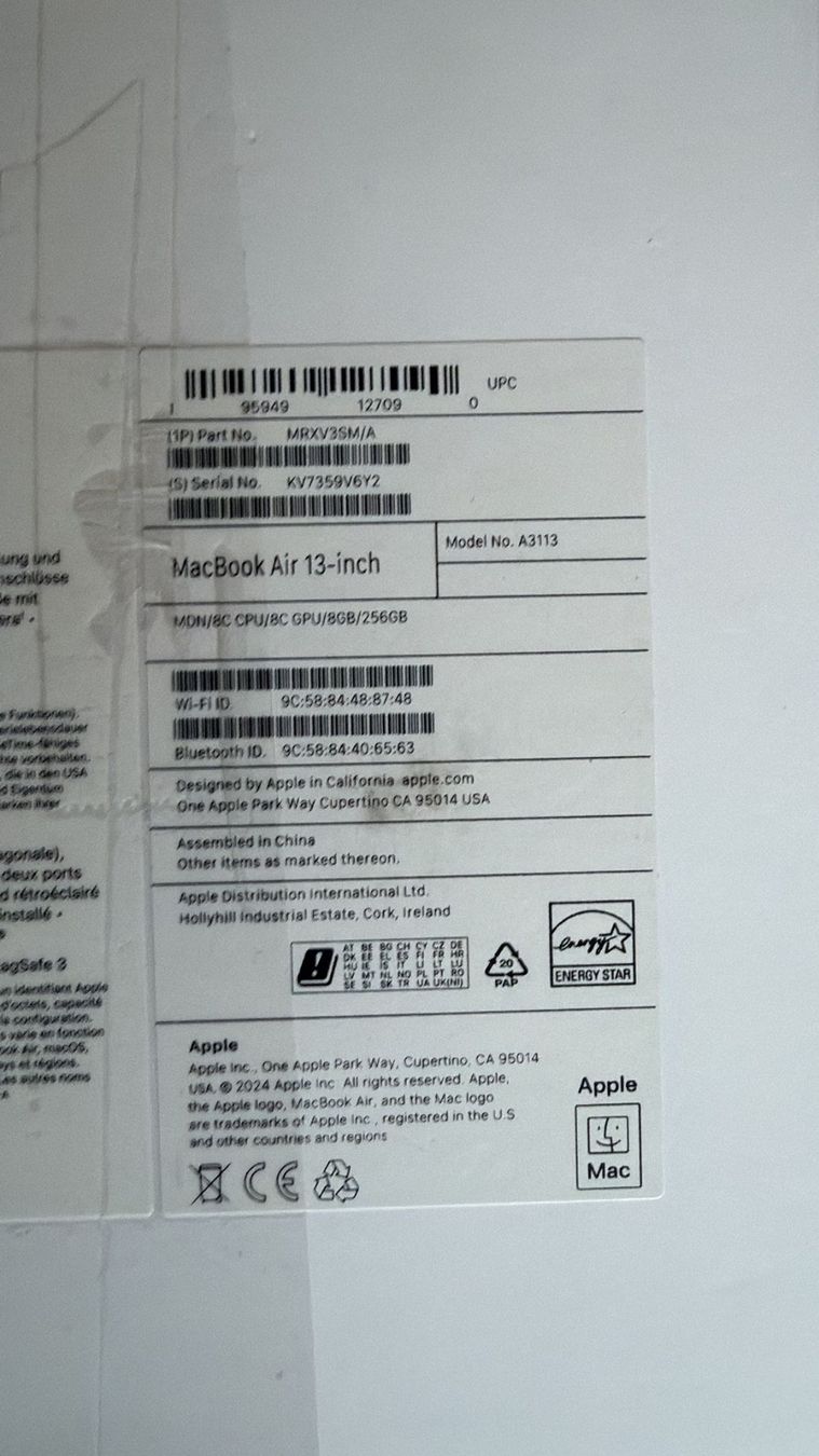 Apple Notebooks: MacBook Air 13 inch – Neu und originalverpackt aus Wauwil von chiraluna 3