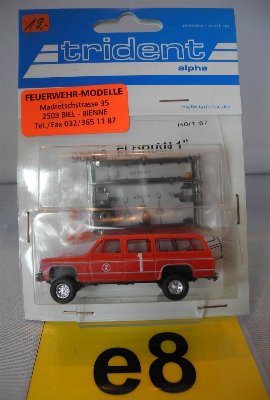 Modellini d'auto: Trident 90058 "Florian 1", Nr. e8 – Nuovo e nell'imballaggio originale da Kottwil venduto da Crazyrolf 1