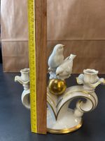 Kerzenständer Porzellan Vögel Gerold Bavaria 2-flammig 5089