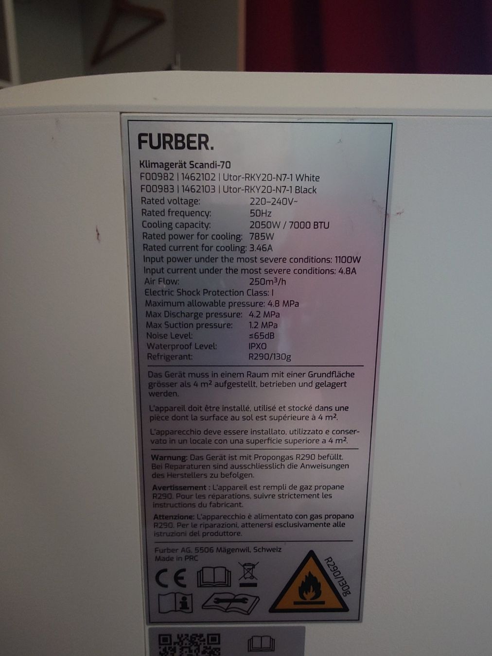 Climatiseurs: Furber SCANDI-70 – D'occasion à Winterthur par Hiroki 1