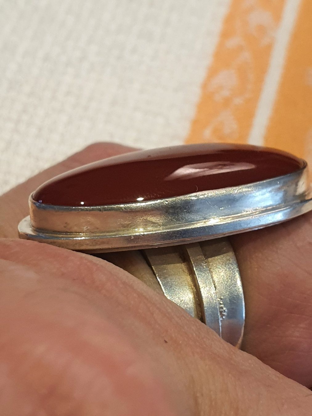Ringe: Opulenter 925 Silber Ring besetzt mit grossem Karneol – Gebraucht aus Wohlen AG von palmsprings 4