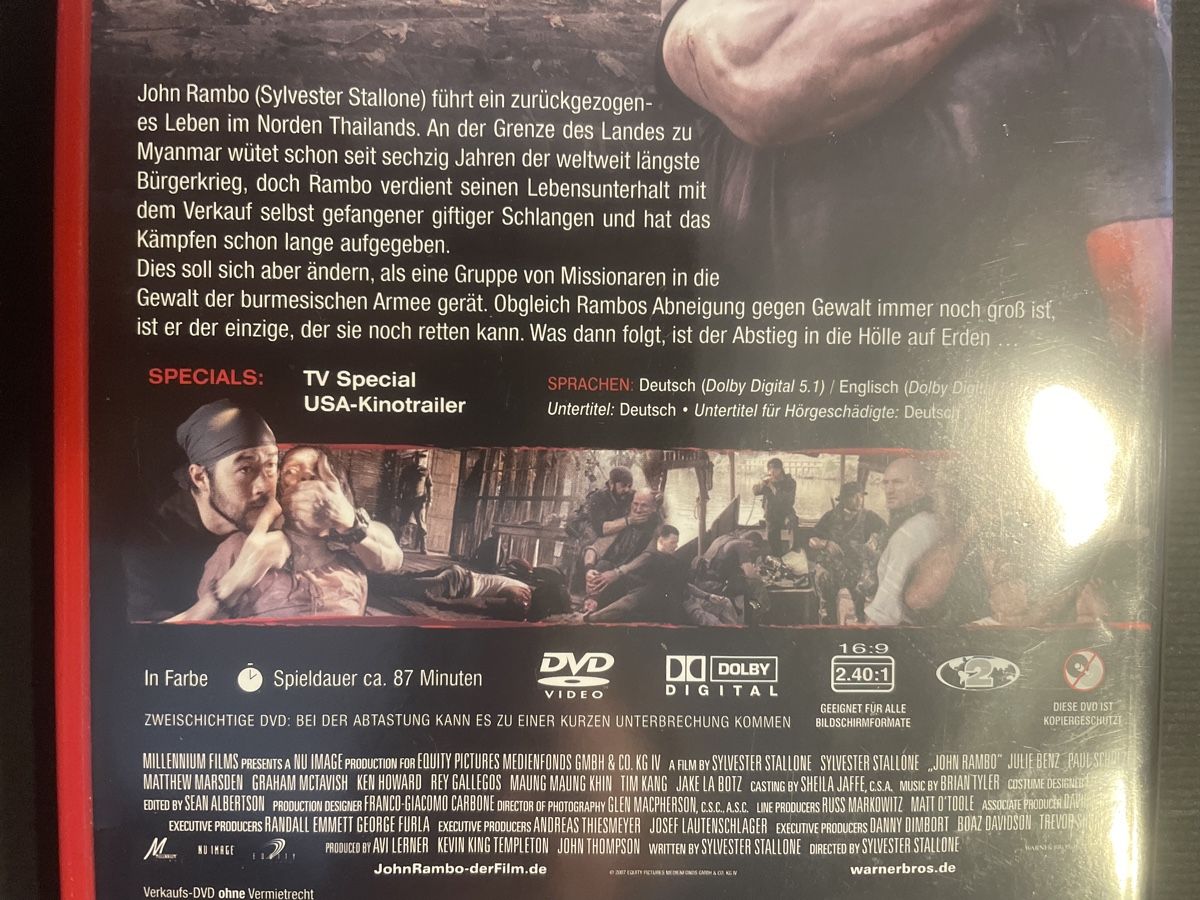 Tutti i DVDs: John Rambo, mit Sylvester Stallone – Usato da Winterthur venduto da machmaschine 2