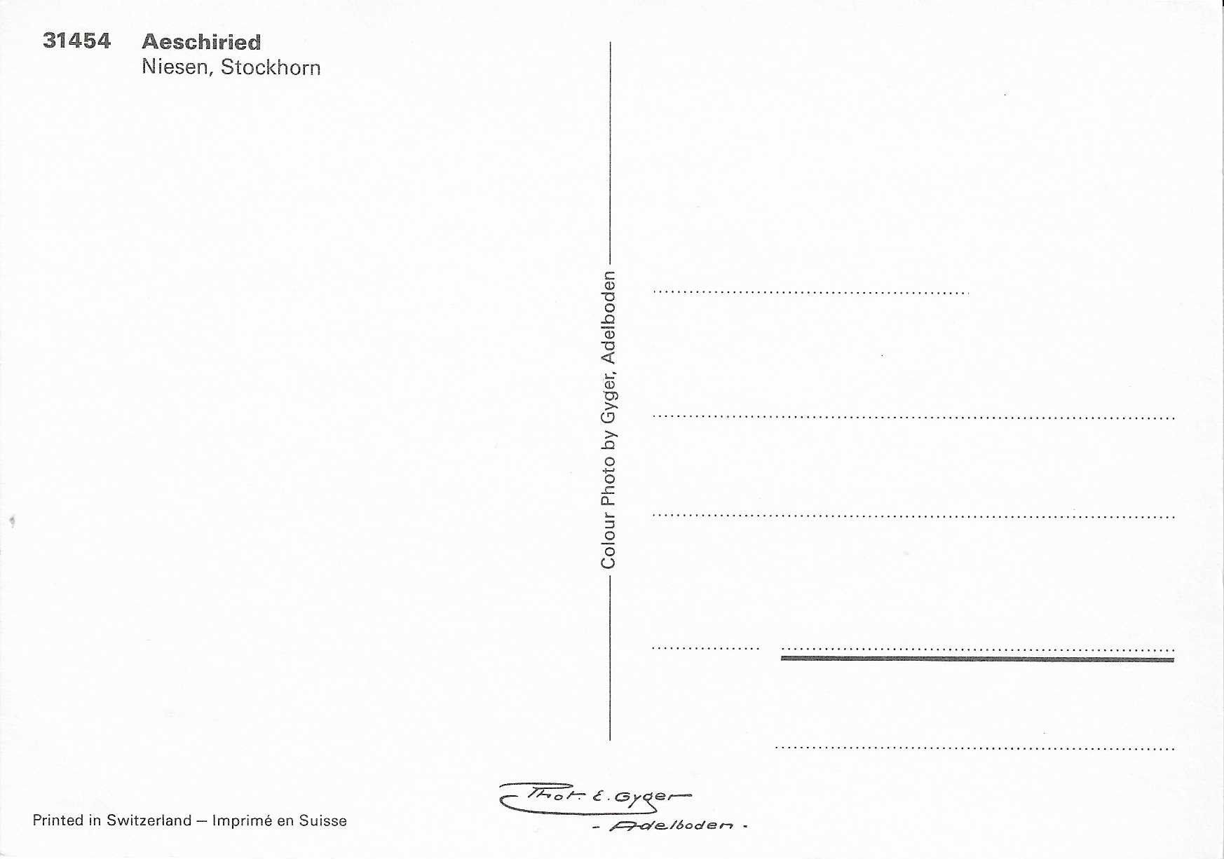 Cartoline postali: Aeschiried BE – Nuovo (secondo la descrizione) da Rothrist venduto da Stranglehold 1