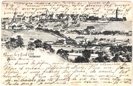ROMONT ins Dorf ca. 1900 (FR)
